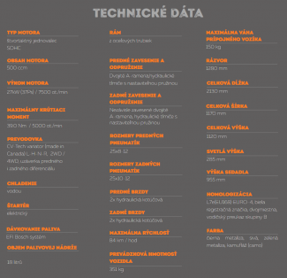 Technické dáta Goes Cobalt 550i 4x4 Technické dáta Goes Cobalt 550i 4x4