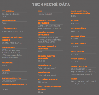 Technické dáta Goes Cobalt 550i 4x4